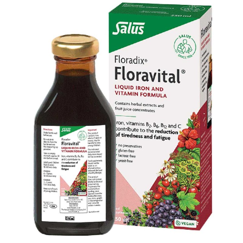 Floradix liquid iron & vitamins, yeast- & gluten-free