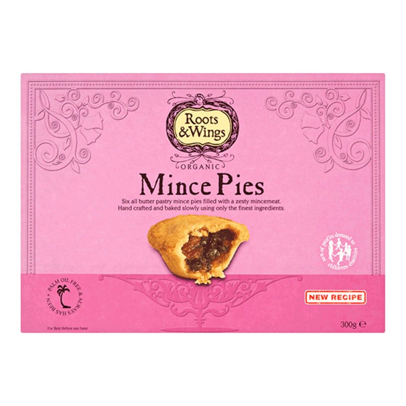 Luxury Roots and Wings  Organic Mince Pies with a touch of Cognac