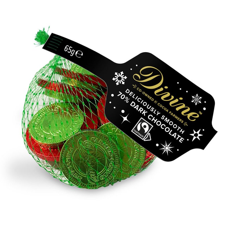 Divine Dark Chocolate Coins