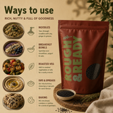Rough & Ready packaging with usage instructions on a beige background
