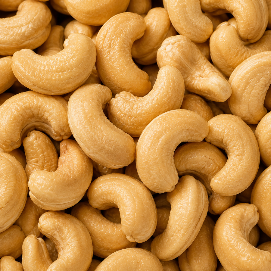 Close-up of a pile of cashews