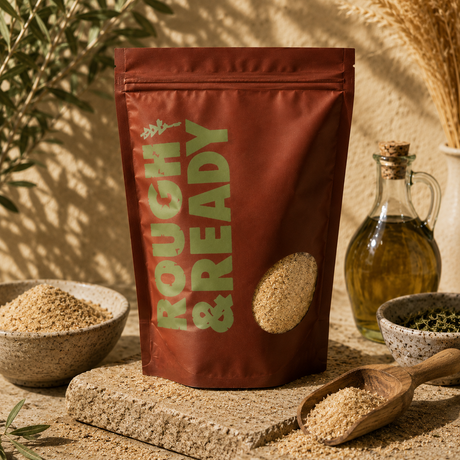 close up of wheat germ in bag  nice scenery 