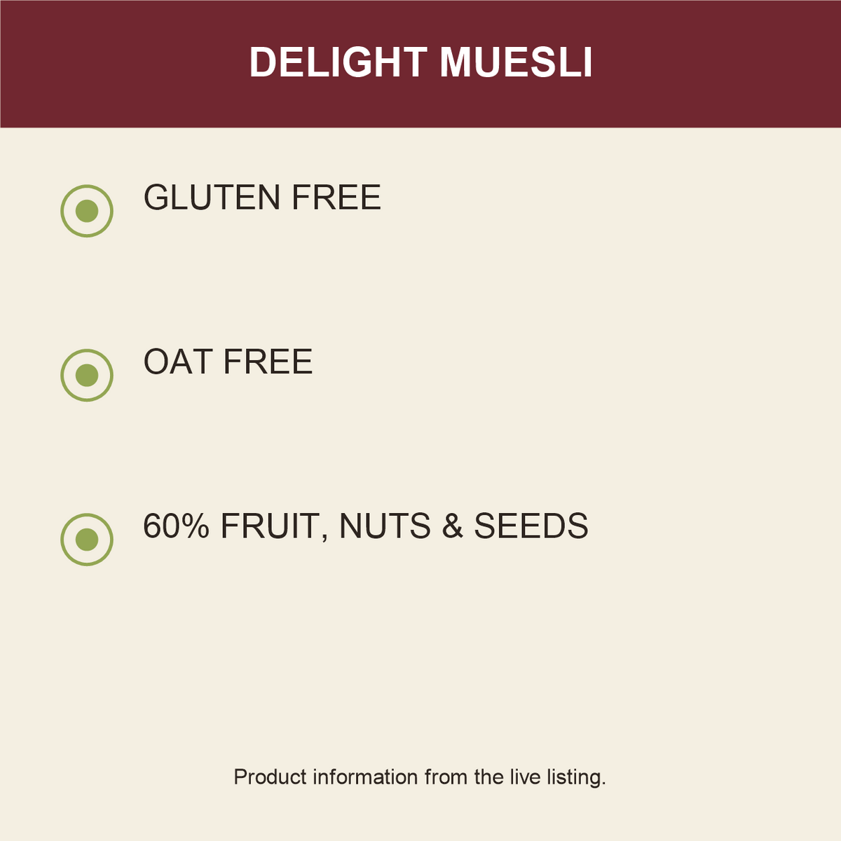 Alara Gluten Free Delight Muesli benefits