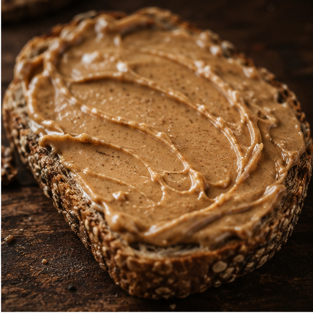 Organic almond butter on toast