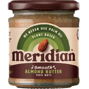 Authentic Meridian Organic Smooth Almond Butter jar