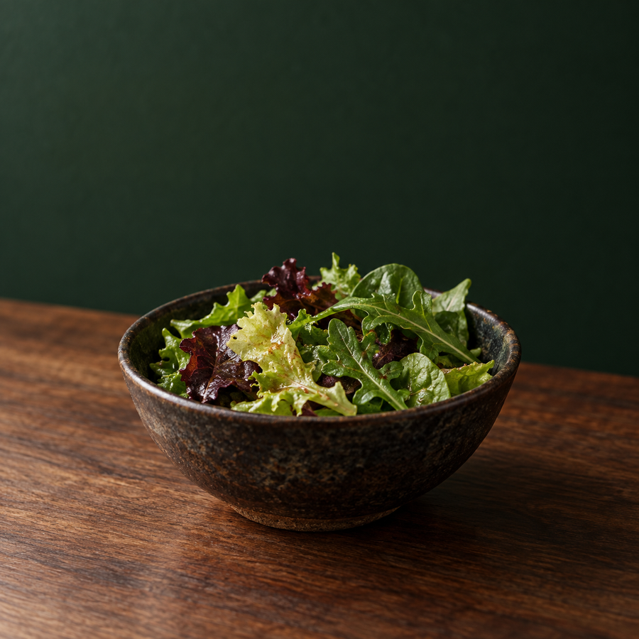 Salad dressed with Aspall Organic Apple Cyder Vinegar