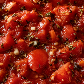 Biona organic chopped tomatoes close-up
