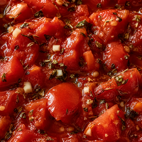 Biona organic chopped tomatoes close-up