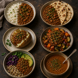 Six ways to serve brown lentil curry