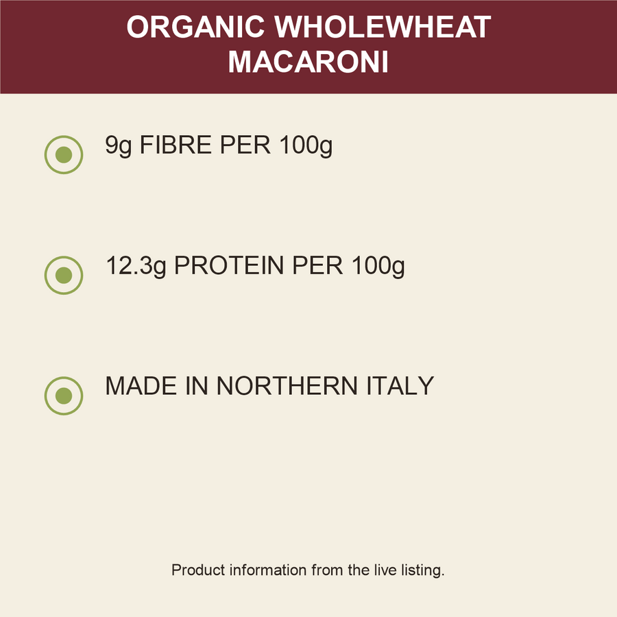Biona Organic Wholewheat Macaroni — product benefits
