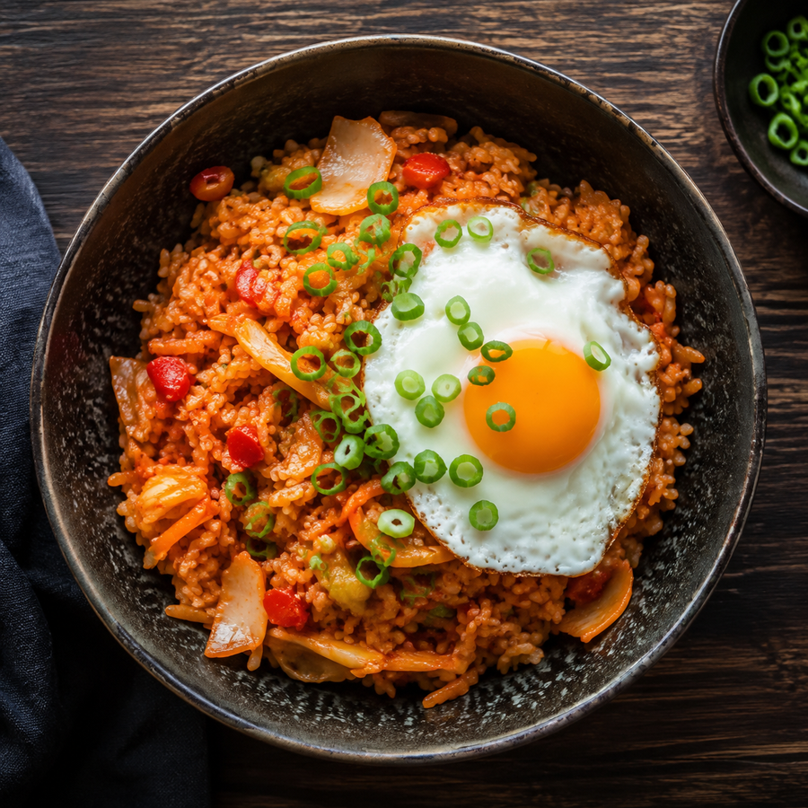 Kimchi fried rice serving suggestion