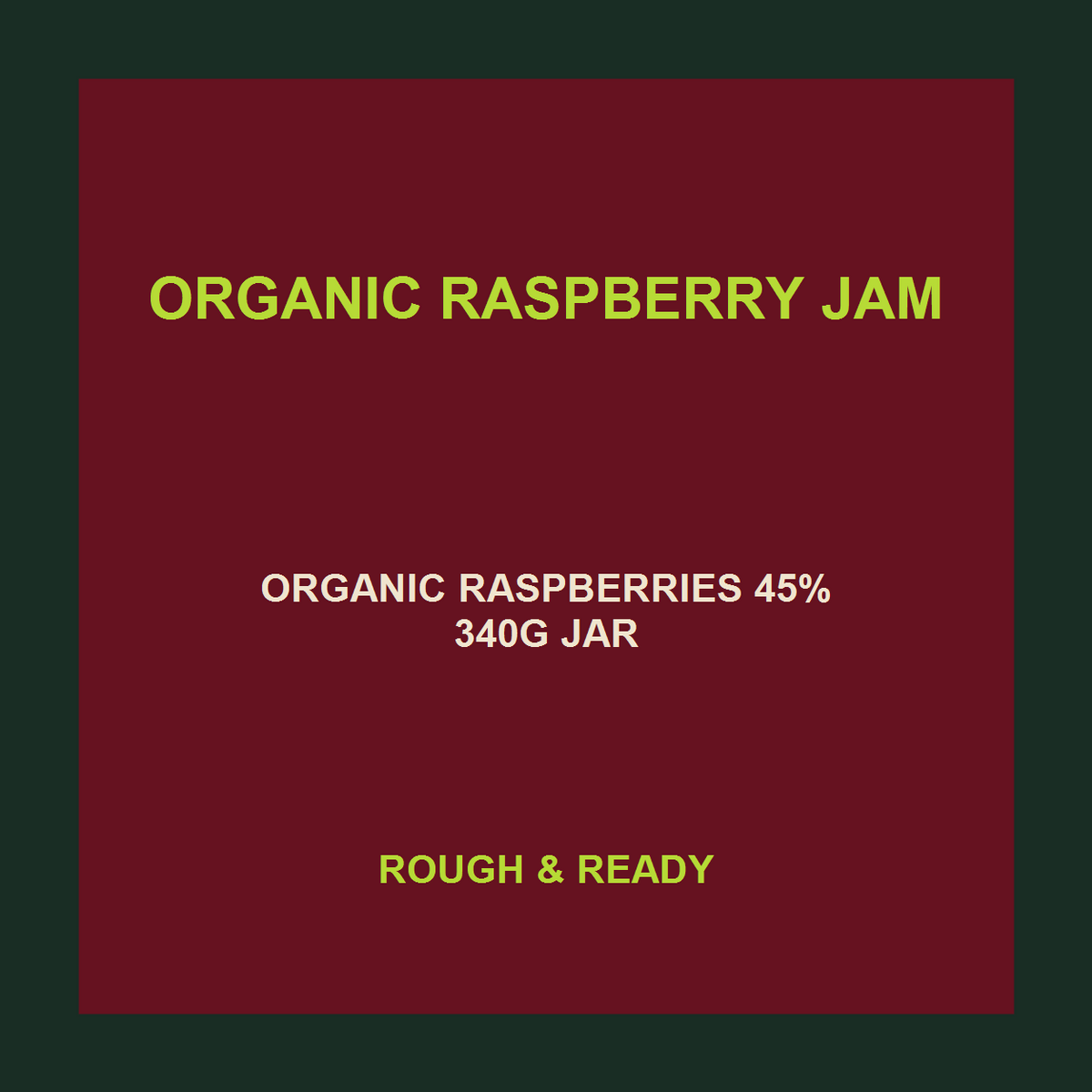 Bionova Organic Raspberry Jam — product facts