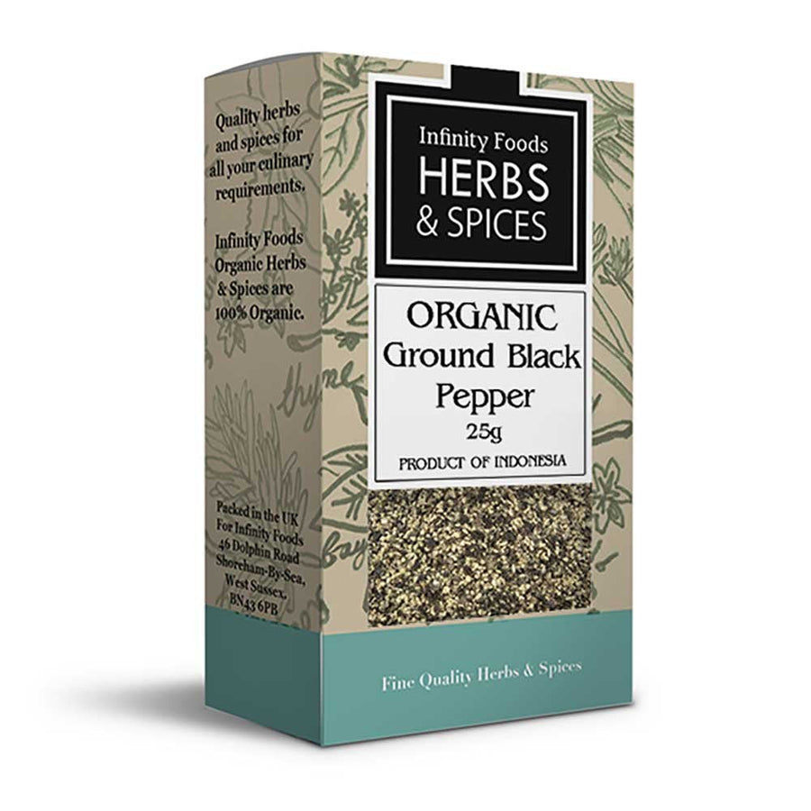 Authentic Infinity Foods Organic Ground Black Pepper pack