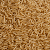 Organic brown jasmine rice extreme close-up