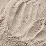 Organic buckwheat flour extreme close-up