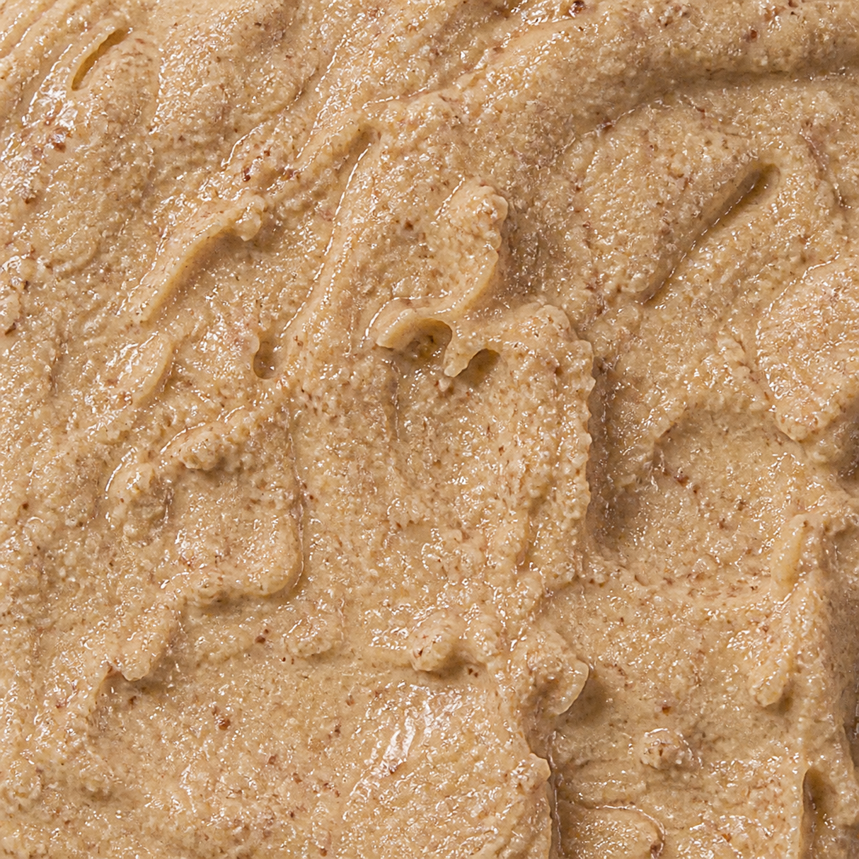 Extreme close-up of Carley's organic raw whole almond butter
