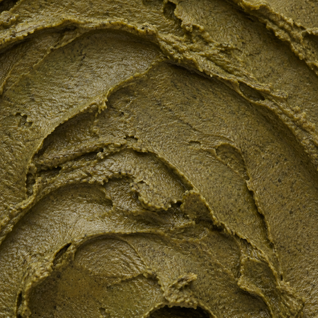 Extreme close-up of Carley's Organic Roasted Pumpkin Seed Butter