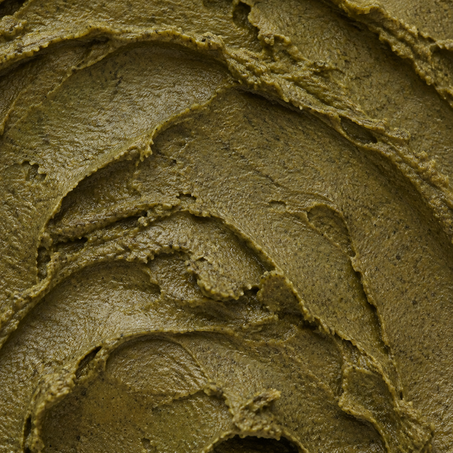Extreme close-up of Carley's Organic Roasted Pumpkin Seed Butter