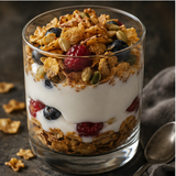 Gluten-free cereal yoghurt parfait