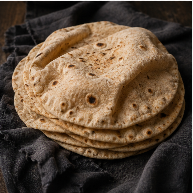 Freshly cooked chapatis