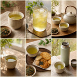 Clearspring Organic Genmaicha Green Tea Bags — six serving ideas