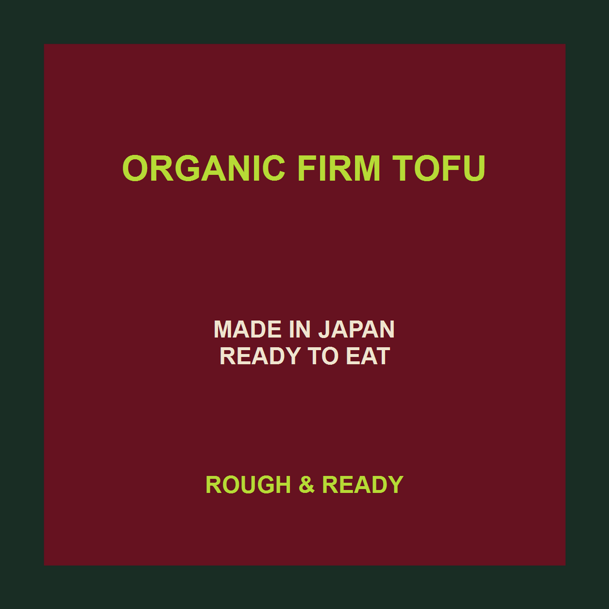 Clearspring organic firm tofu product facts