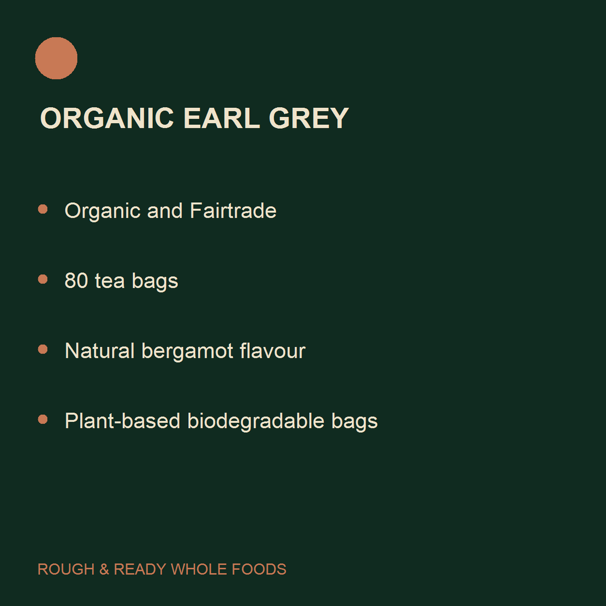 Organic Earl Grey Tea product facts