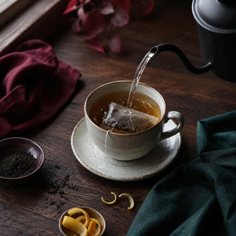 Preparing Organic Earl Grey Tea