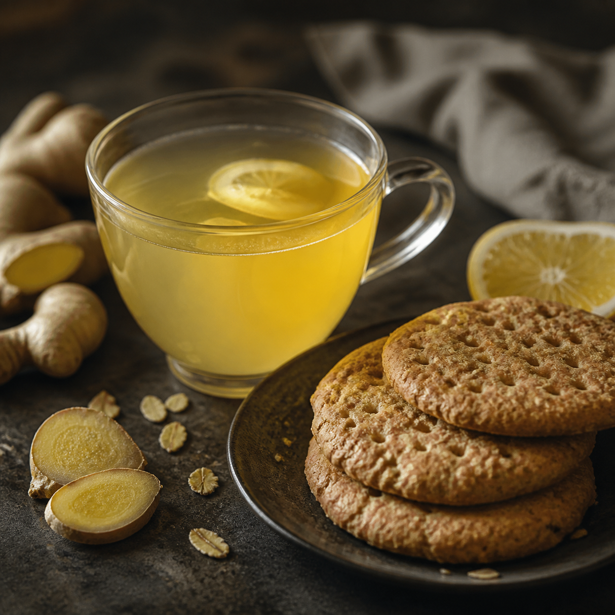 Clipper lemon and ginger infusion serving suggestion