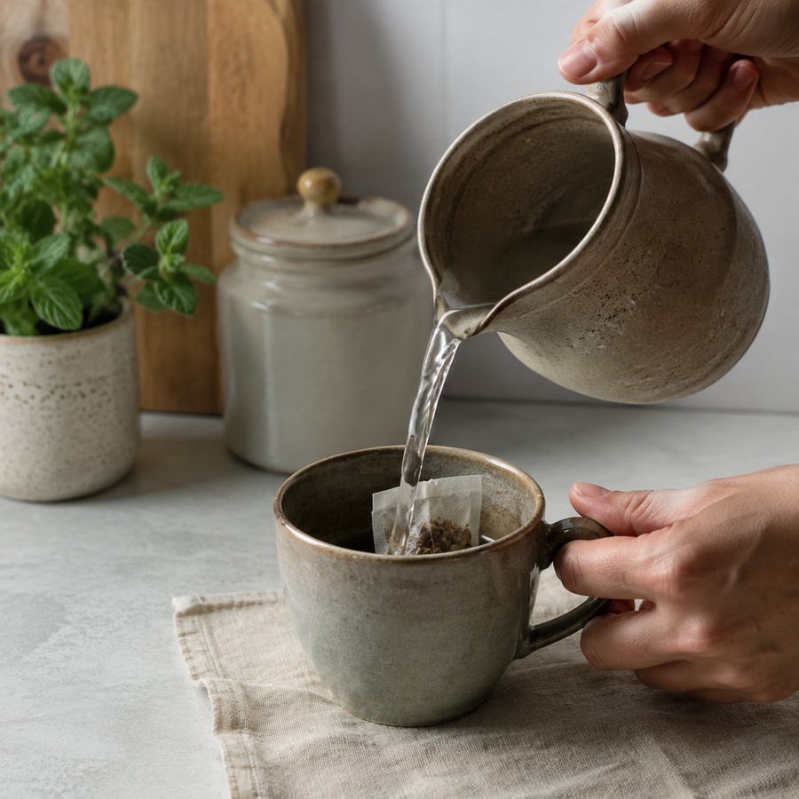 Preparing Clipper Organic Peppermint Infusion