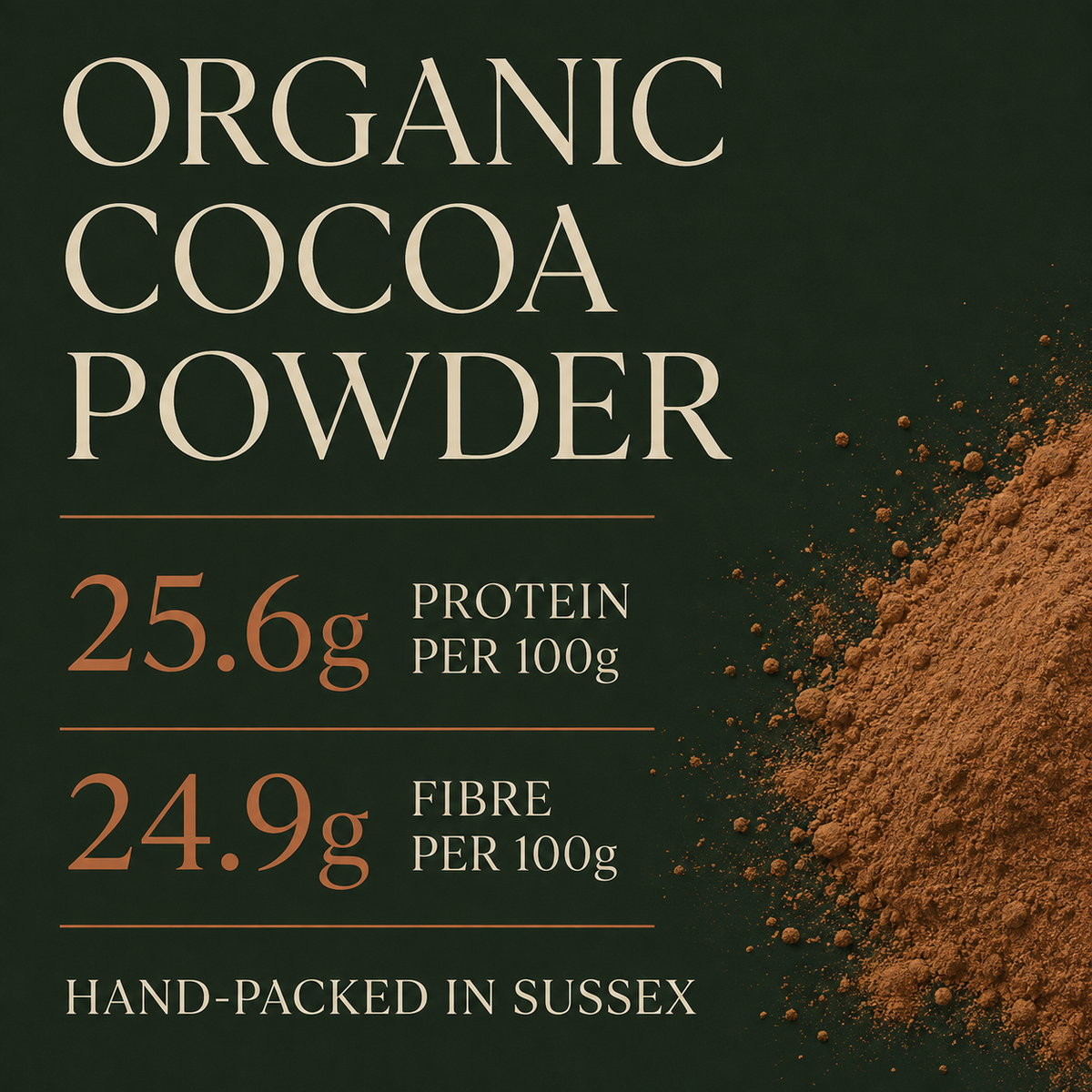 Organic cocoa powder factual product benefits