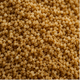 Organic wholemeal couscous extreme close-up
