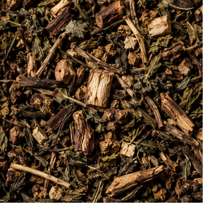 Organic dandelion herbal tea extreme close-up