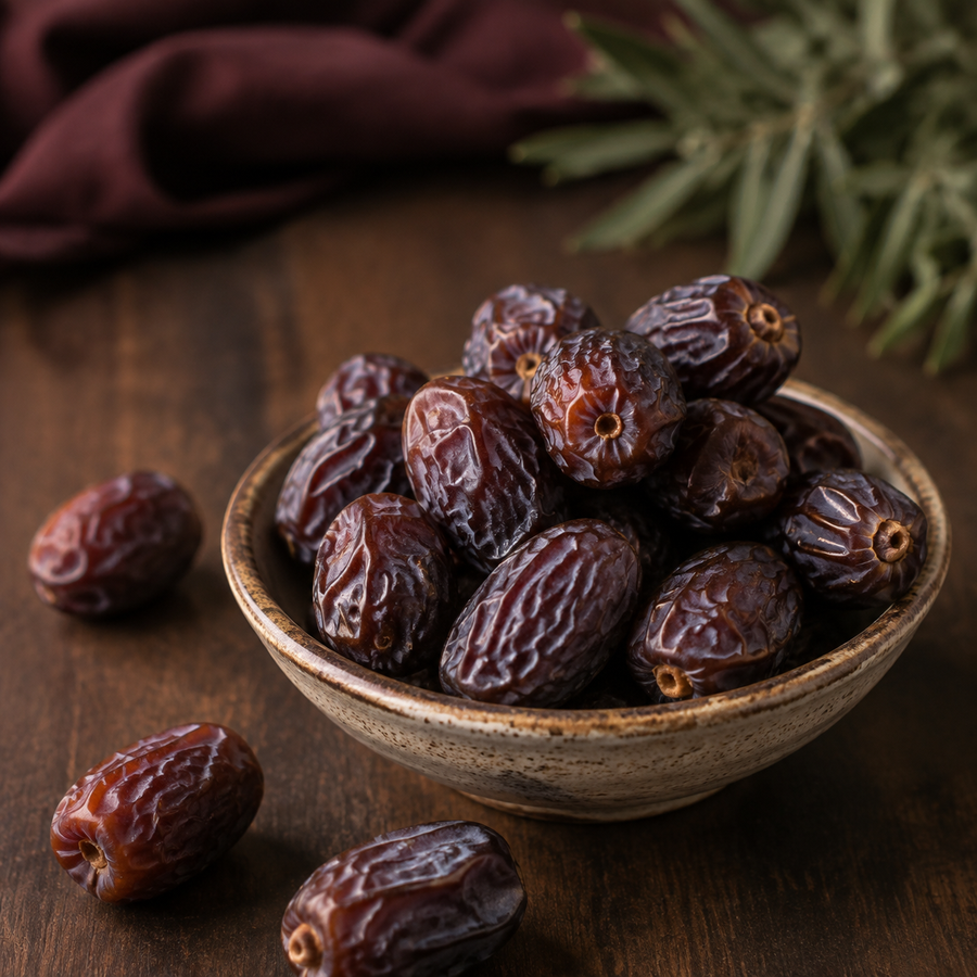 Organic whole pitted dates serving suggestion