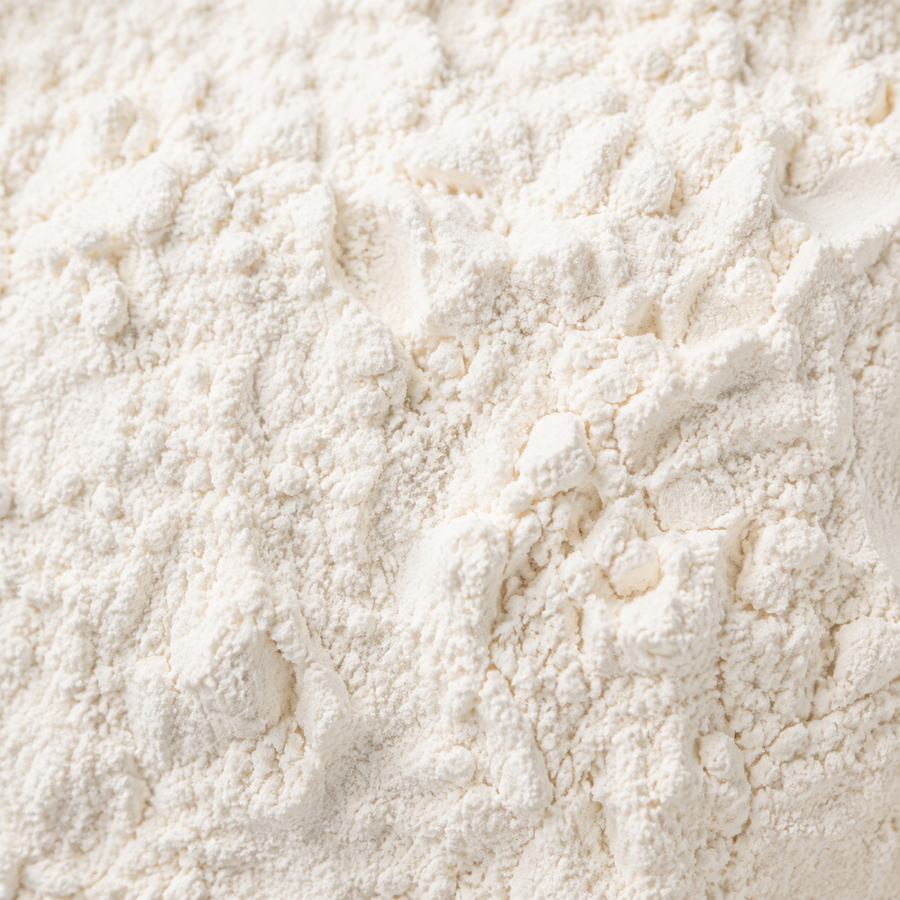 Extreme macro of strong white bread flour