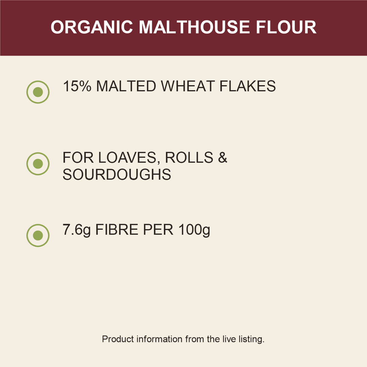 Doves Farm Organic Malthouse Bread Flour — product benefits
