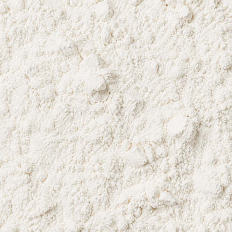 Extreme close-up of organic plain white flour