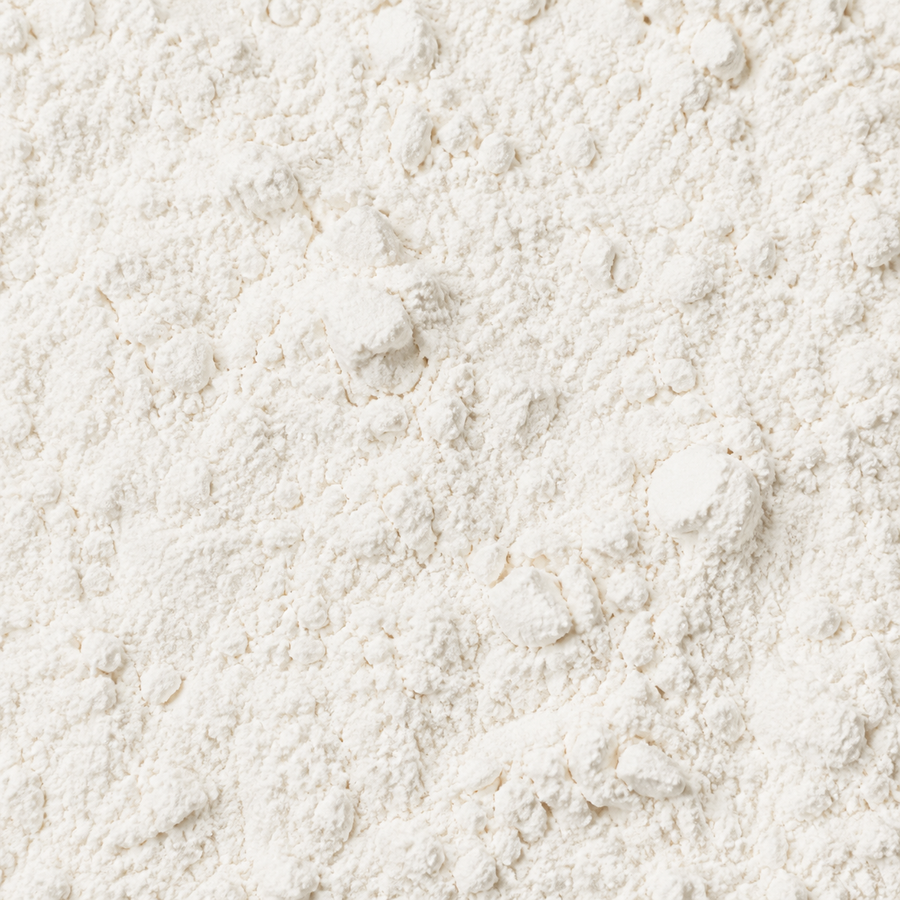 Extreme close-up of organic plain white flour
