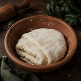 Plain white flour pastry preparation