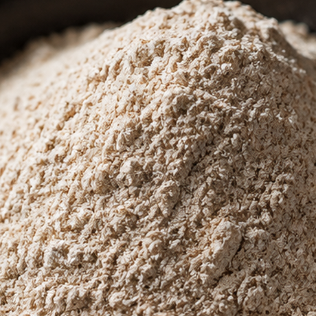 Doves Farm wholemeal spelt flour extreme close-up