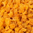 Dried Mango Cubes – extreme close-up product hero