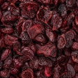 Dried sweetened cranberries extreme close-up