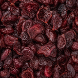 Dried sweetened cranberries extreme close-up