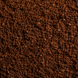 Medium roast ground organic Arabica coffee macro