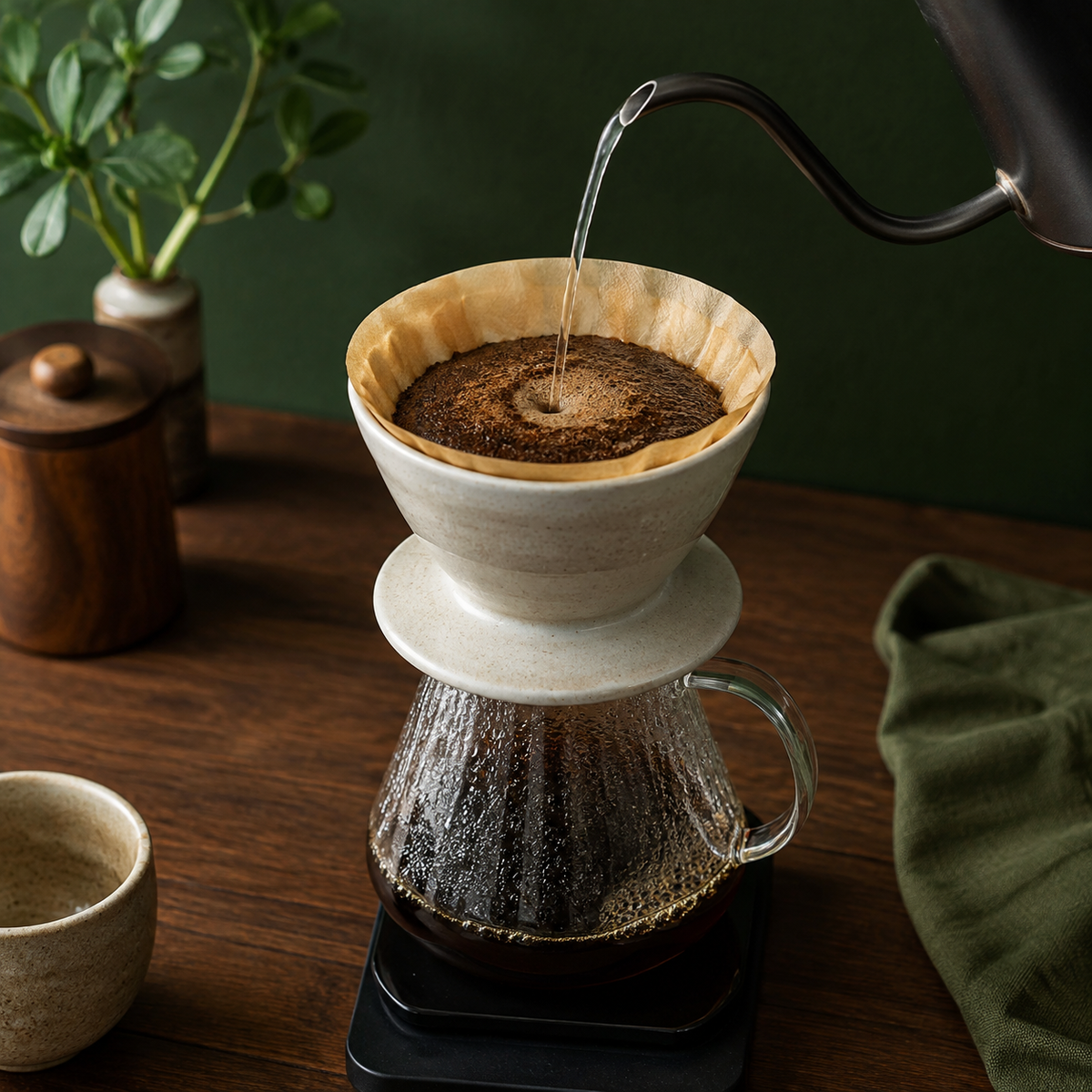 Pour over brewing method
