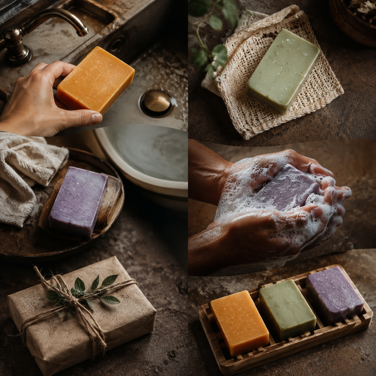 Six ways to enjoy the three soap gift set