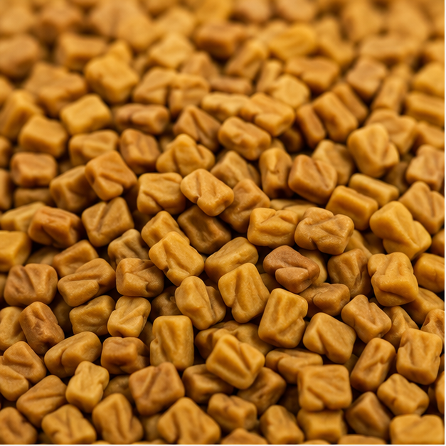 Organic fenugreek seeds extreme close-up