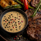 Creamy peppercorn sauce serving suggestion