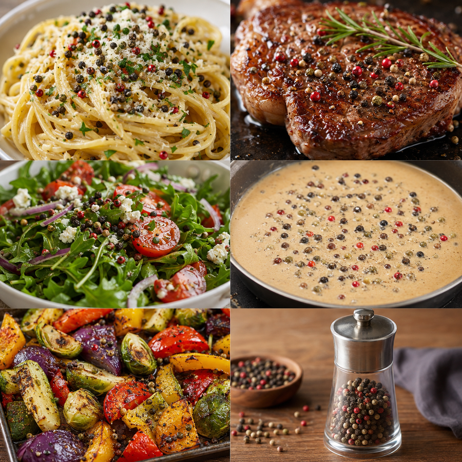 Six serving ideas for mixed peppercorns