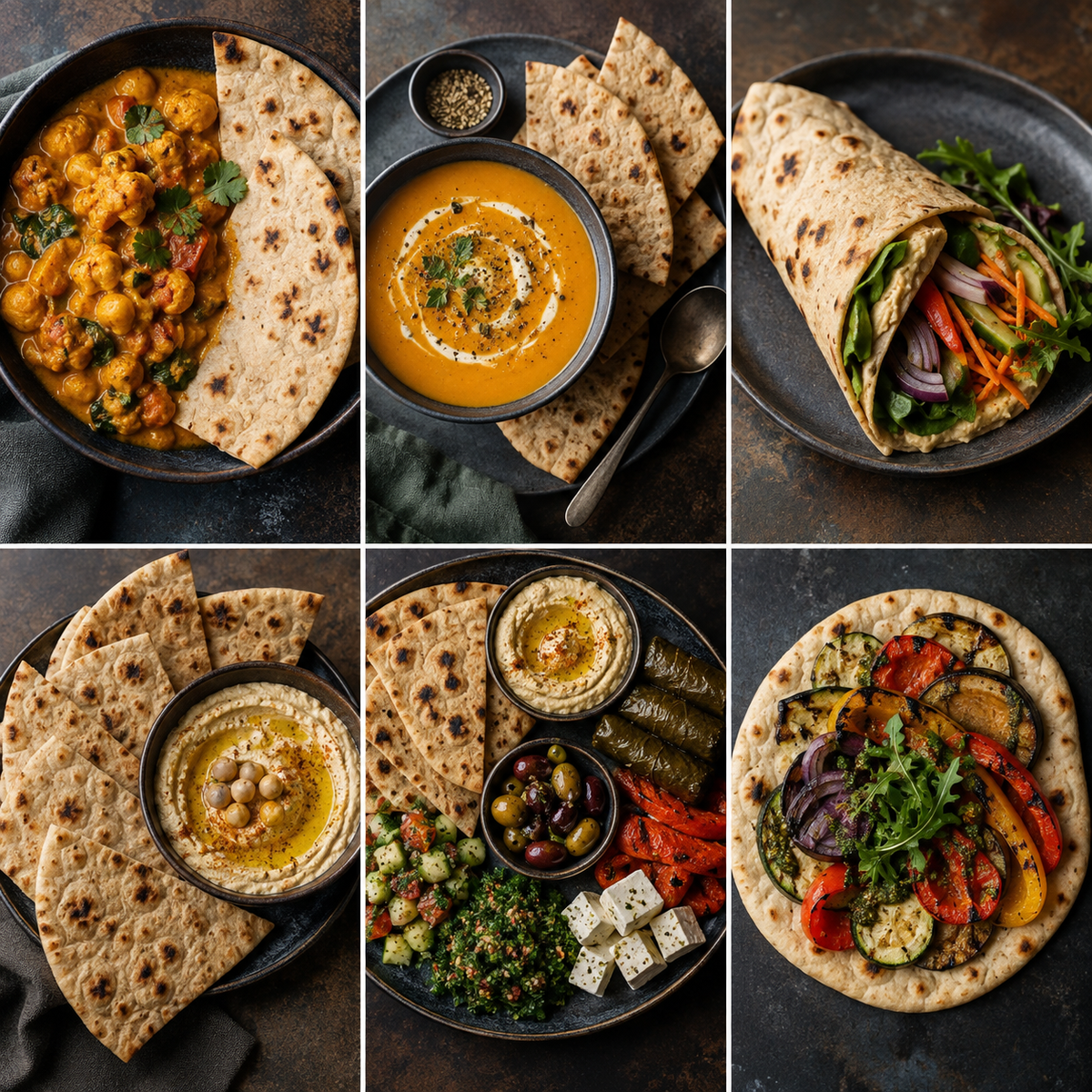 Free and Easy Gluten Free Middle Eastern Flatbread — six serving ideas